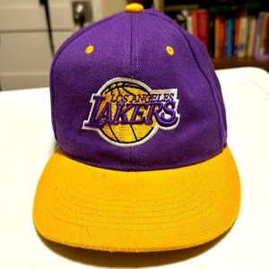 Lakers hat vintage brand is premium SnapBack very minimal wear good condition